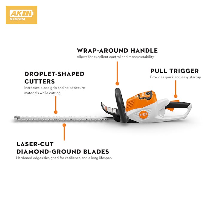 Cortasetos a batería Stihl HSA 50 de 36 V 4521-011-3541-US
