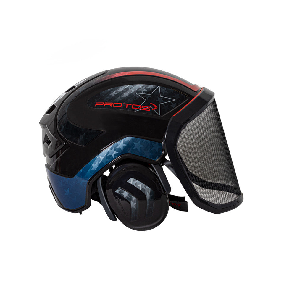 Protos Arborist Helmet BLACK STARS & STRIPES