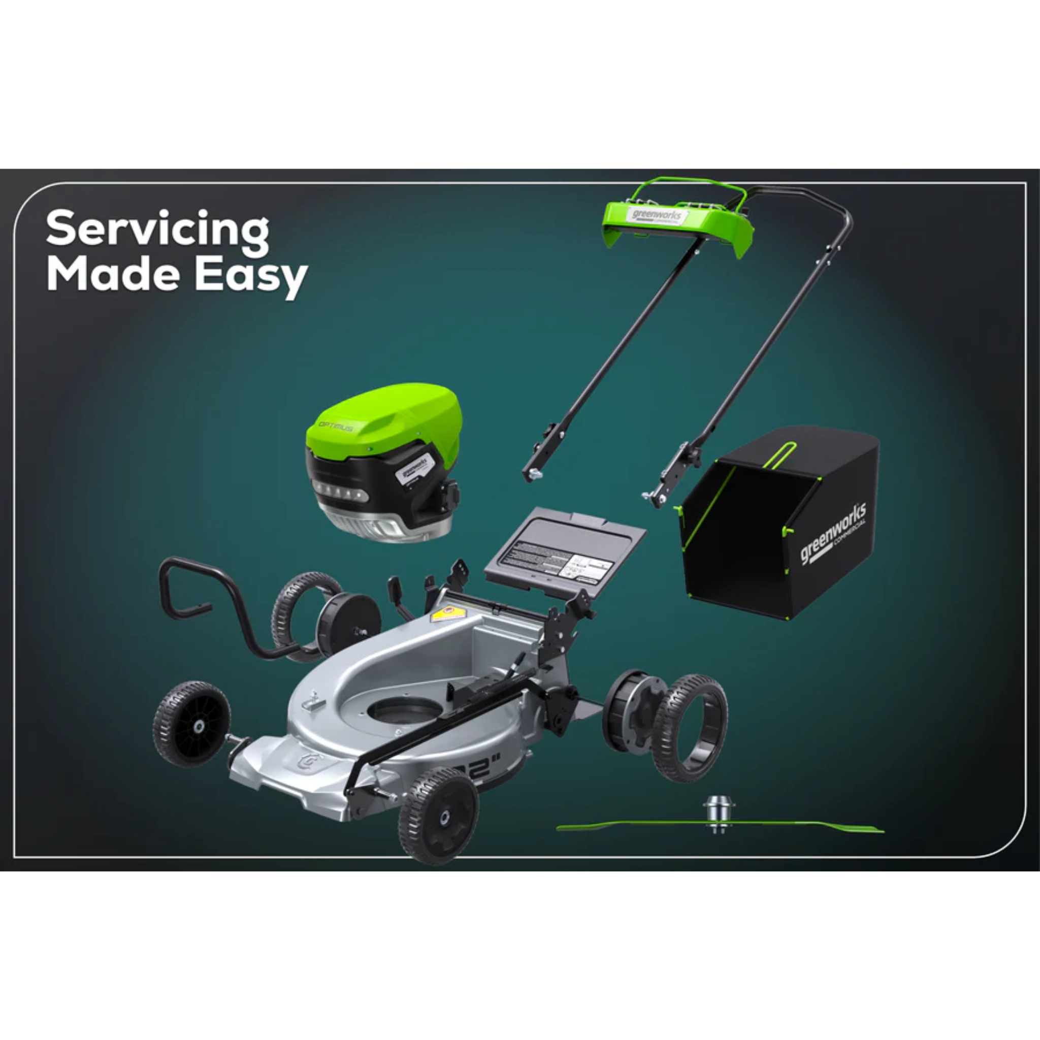 Greenworks Optimus 82V 22” Self-propelled Mower With (2) 8 Ah Batteries And Dual Port Charger | LM221S-82DP