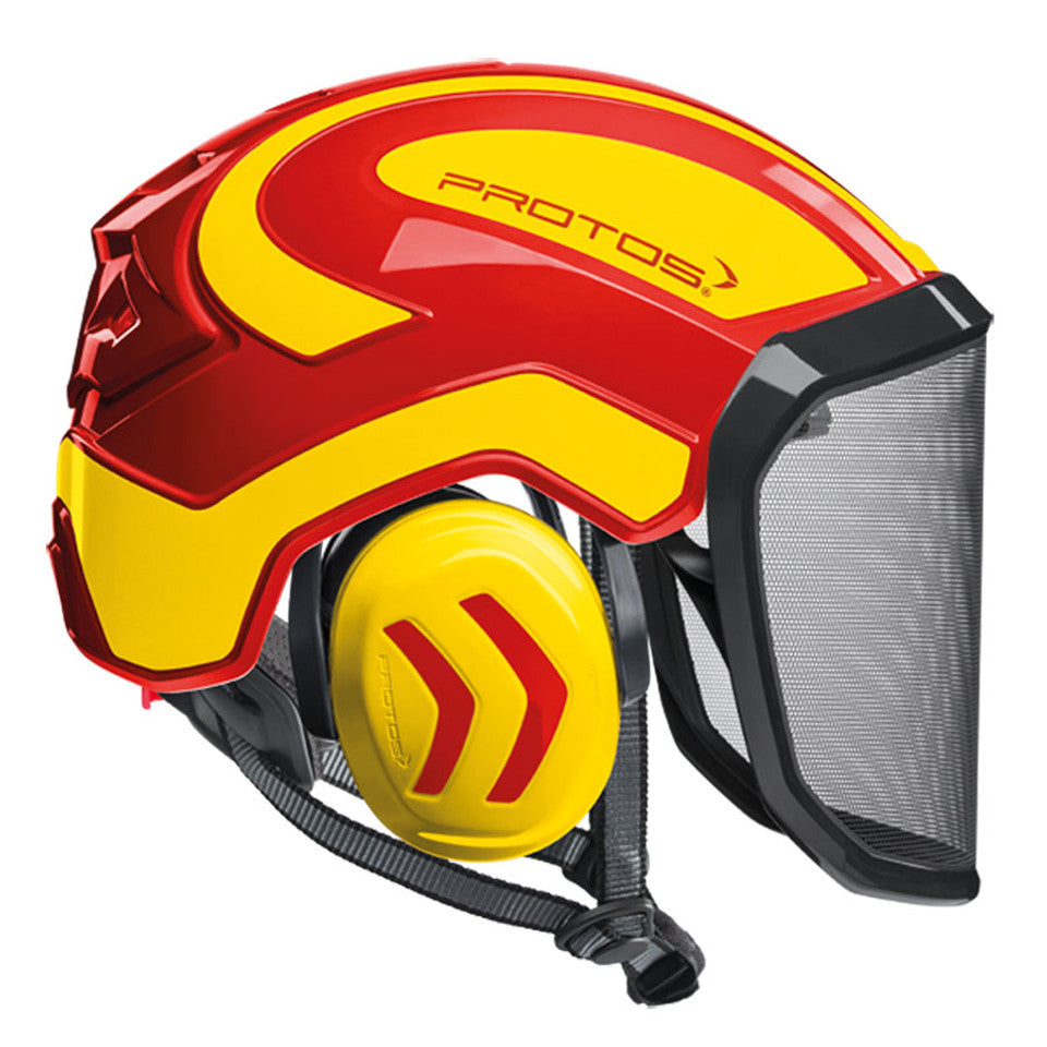 Protos Arborist Helmet RED/YELLOW