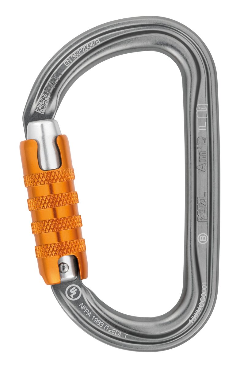 Petzl Am’D Asymmetrical Carabiner TRIACT-LOCK GRAY