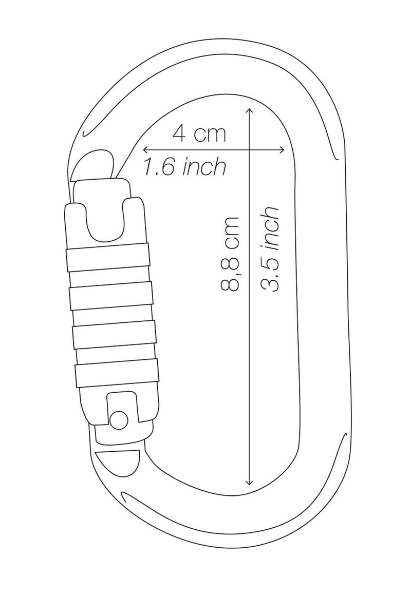 Petzl OK Oval Carabiner TRIACT-LOCK BLACK