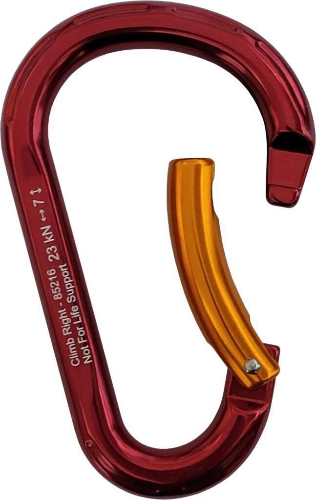 CLIMB RIGHT ALUMINUM PADDLE CARABINER