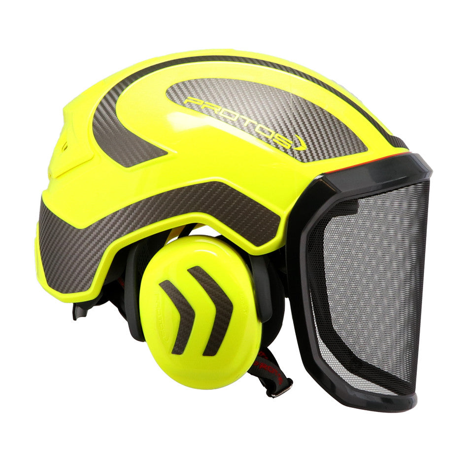 Protos Arborist Helmet NEON YELLOW/CARBON