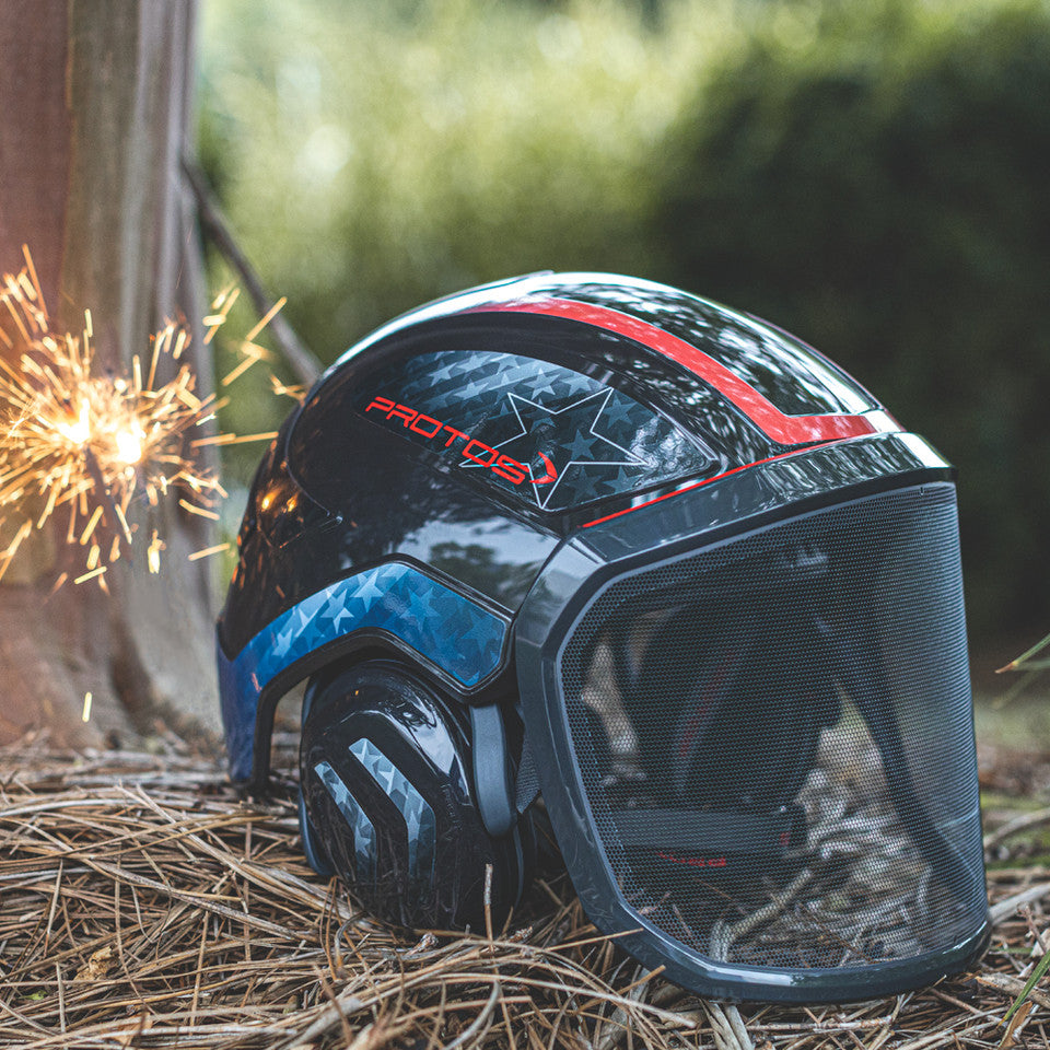 Protos Arborist Helmet BLACK STARS & STRIPES